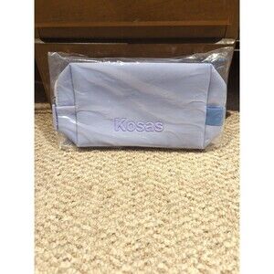Kosas Neoprene Beauty Make Up Travel Bag Jelly Logo Handle Purple